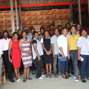 Records management students at the AGS records centre